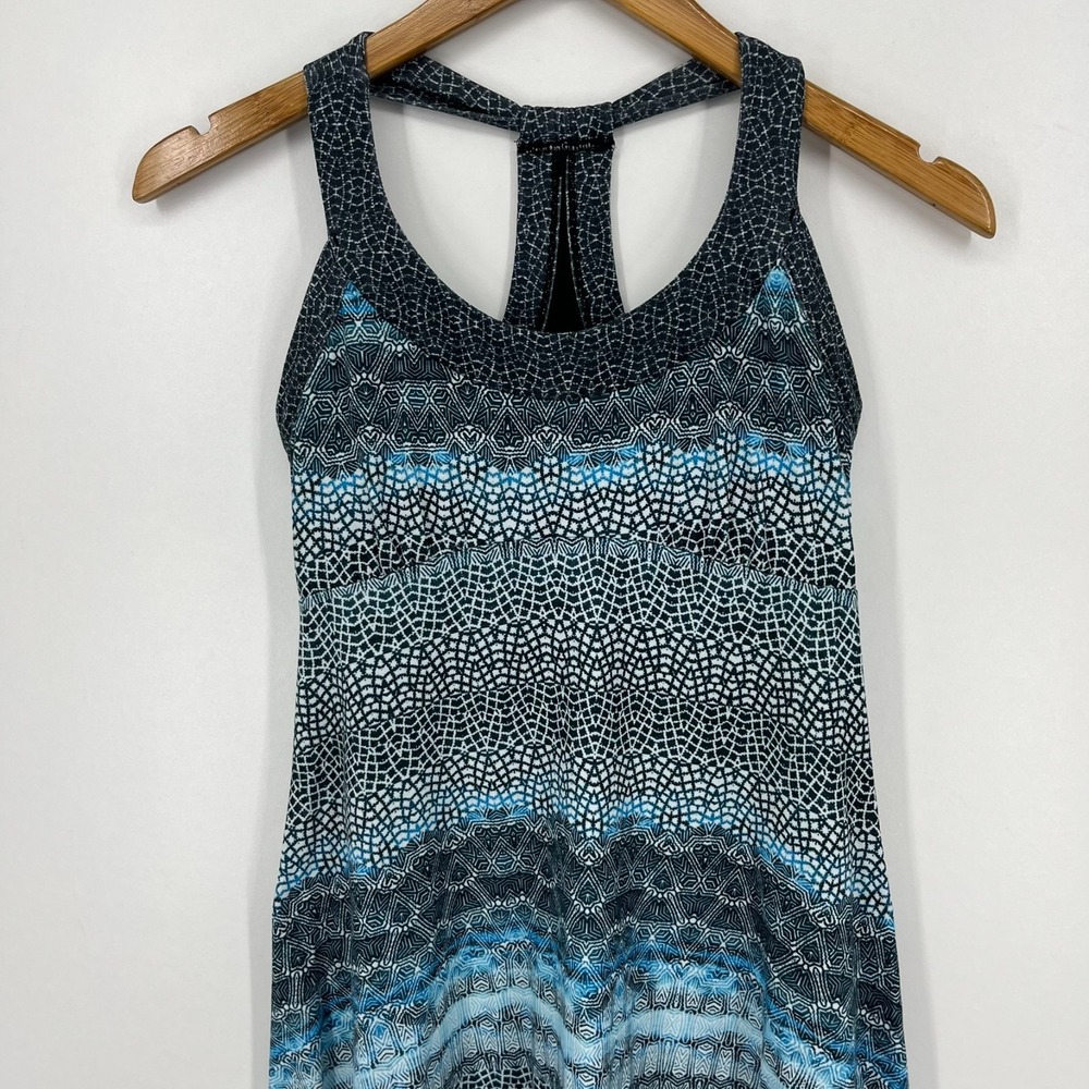 prAna Tank Dress Women's Size XS Blue Built in Bra Mini Short Length‎ Outdoors - Picture 2 of 9